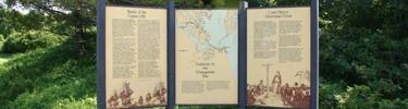 Three-way Interpretive Panel at Cape Henry Memorial